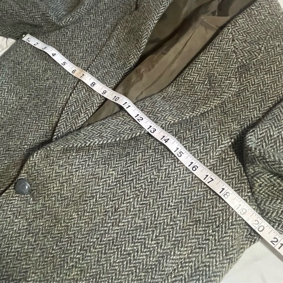 Harris Tweed Vintage Herringbone Wool Blazer Hector Russell Kiltmaker Gray - Picture 10 of 12